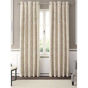 17 Stories Newtowne Textured Jacquard Woven Curtain Panels Pair (2) 52 x 84 NEW